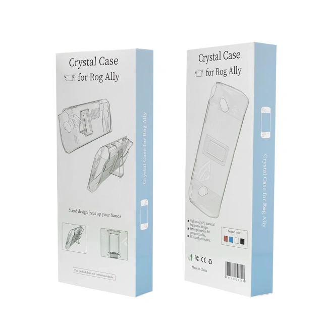 Transparent Shell For ROG ALLY Game Console Crystal Cover with Bracket For ROG ALLY Clear Case