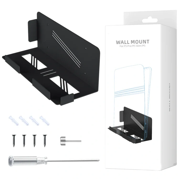 Game Console Storage Rack Wall Display For PS5/PS5 Pro/PS5 Slim Metal Bracket