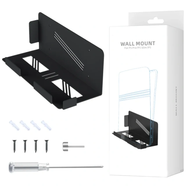 Game Console Storage Rack Wall Display For PS5/PS5 Pro/PS5 Slim Metal Bracket