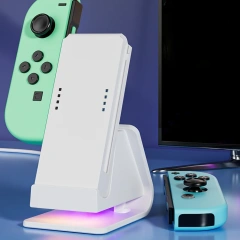 Wireless Charging Base RGB light For Nintendo Switch Controller Charging Dock Game Console Left and Right Joystick Charger