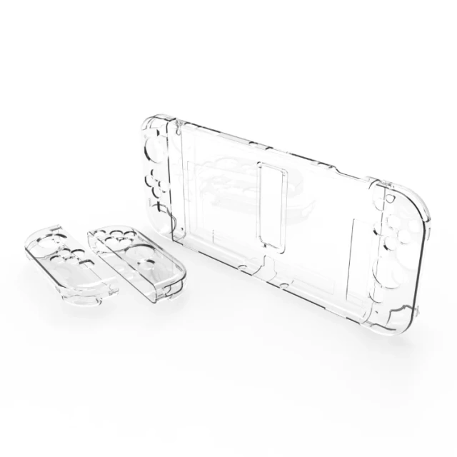 Split Transparent PC Case Protective Shell For Nintendo Switch OLED Game Console Crystal Protection Case With Stand
