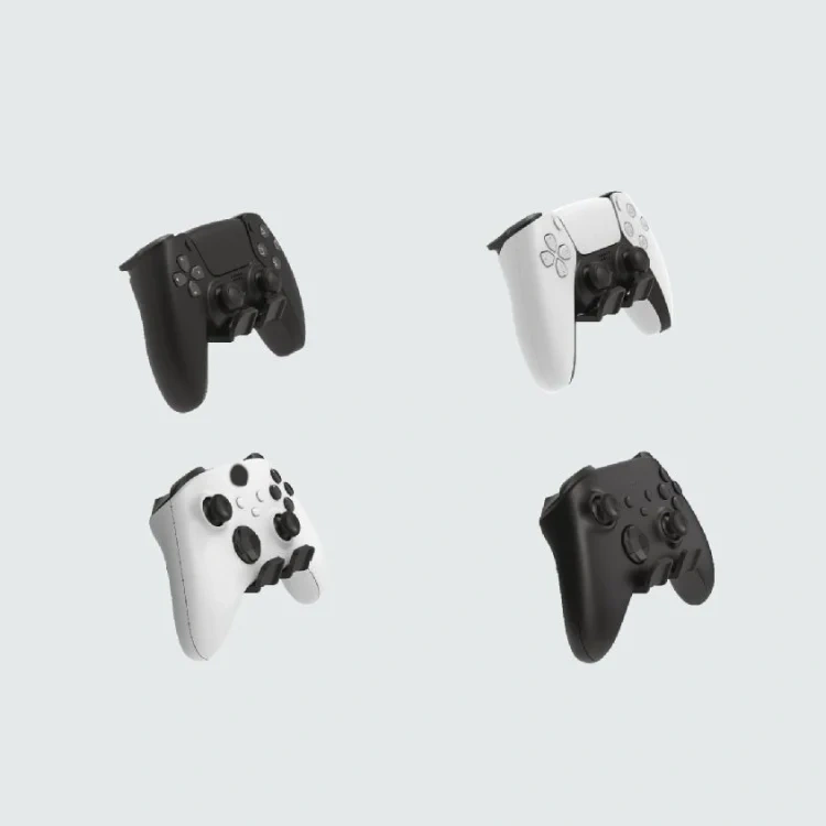 Multifunctional Controller Wall Mount Storage Holder for PS4/PS5/Xbox/Switch Controller Punch-free Wall Storage Rack Stand
