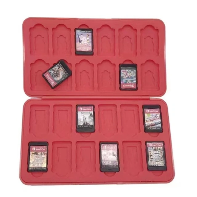 24 in 1 For Nintend Switch Game Console Memory SD Card Holder Carry Storage Case 3D Silicone Cover Box Game Accessories
