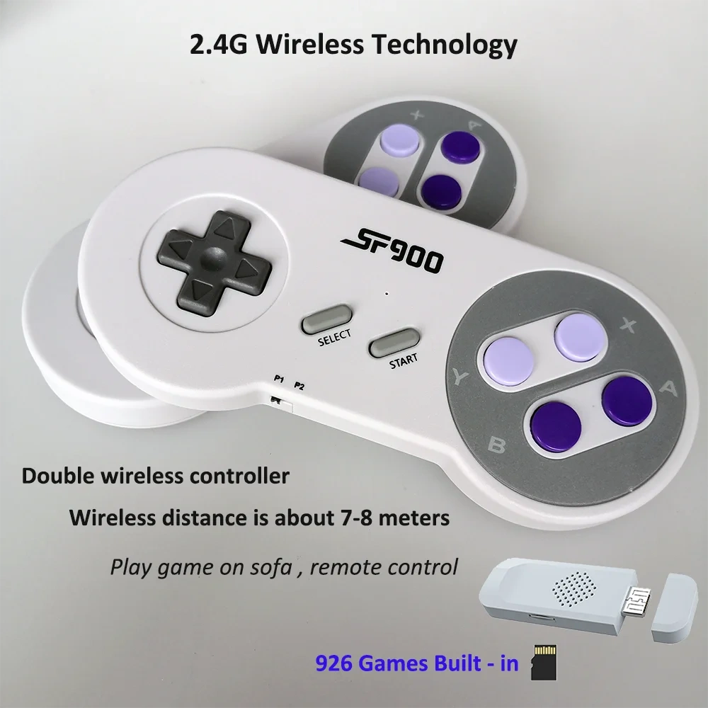 Wireless Video Game 926 Retro Games In HD Game Stick 4K Dual Controller 16 Bit TV Gaming Console