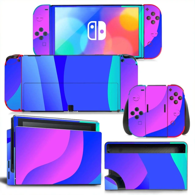 Decal Sticker Colorful Skin Cover Case For Nintendo Switch OLED Console Controller Protective Cover Skin Decal stickers