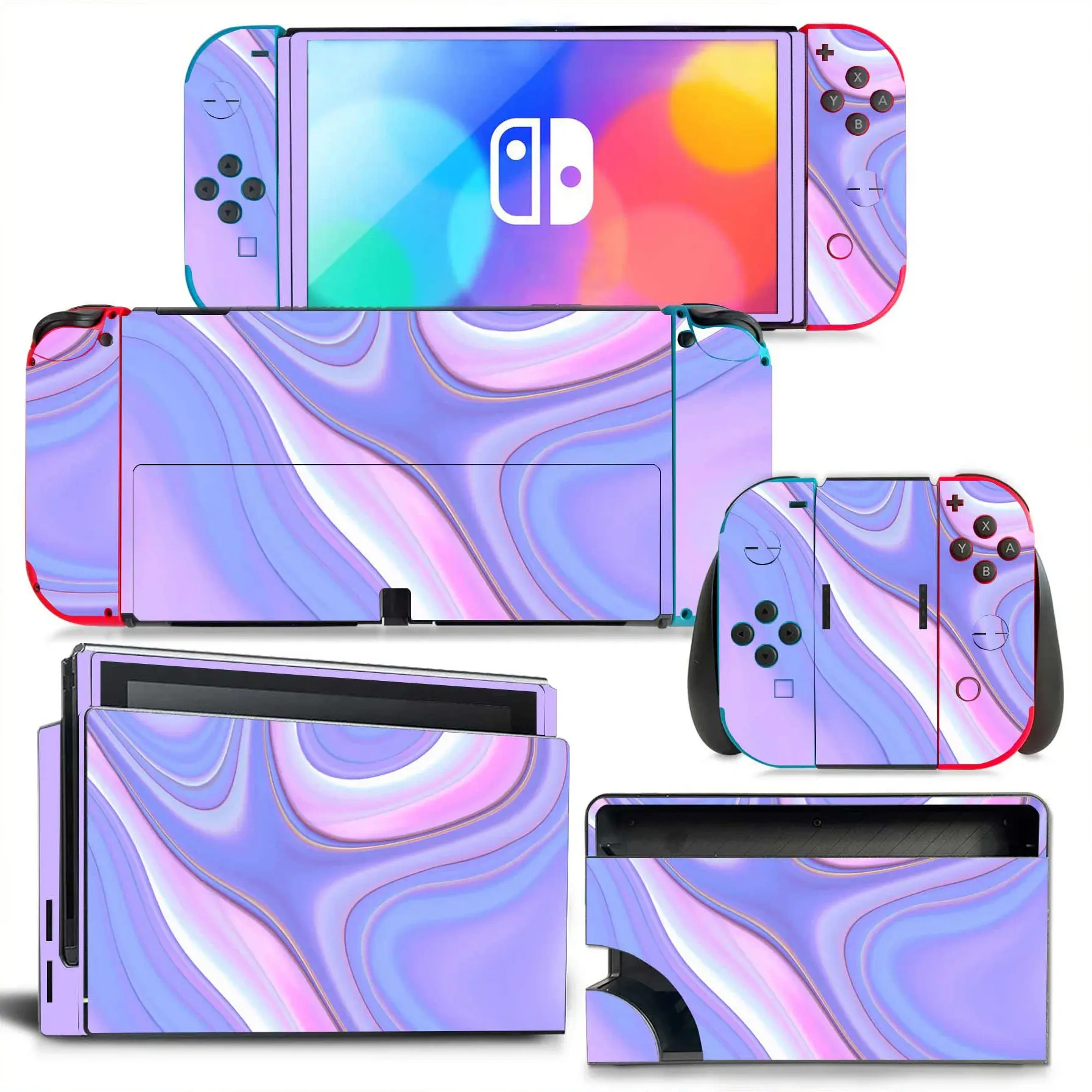 Decal Sticker Colorful Skin Cover Case For Nintendo Switch OLED Console Controller Protective Cover Skin Decal stickers