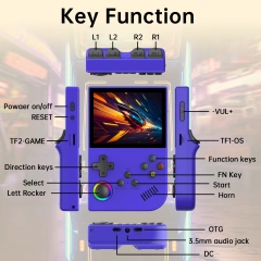 XGB36 128GB 15000 RGB Game Retro Game Handheld Console For Linux System 30+ simulator 3D joystick For PSP/PS1/SFC/GBA