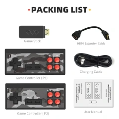 Mini 4K TV Video wireless Game Console Dual Players and Build in 1700 games retro Games Wireless Controller HD/AV OUT Console