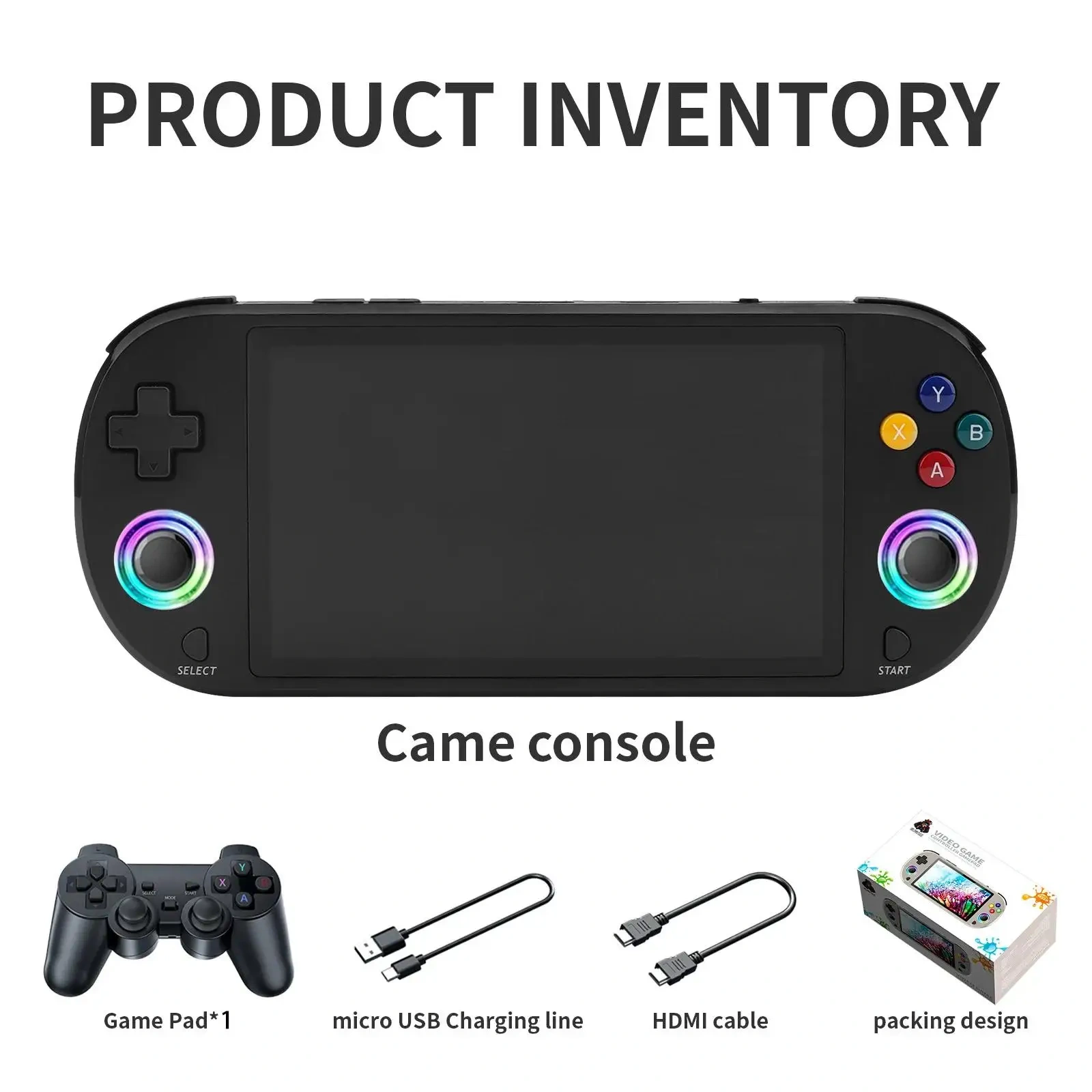 M22 Retro Handheld Game Console Linux System 5 Inches ICD Screen Portable Pocket Video Player With Gamepad/USB Cable/SD Card
