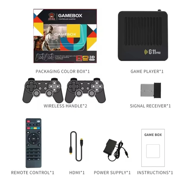 Newest G11 Pro Family Retro Classic gaming Console 64/128GB 30000+ Games 4k Game Box Video Game Console Support TV Box