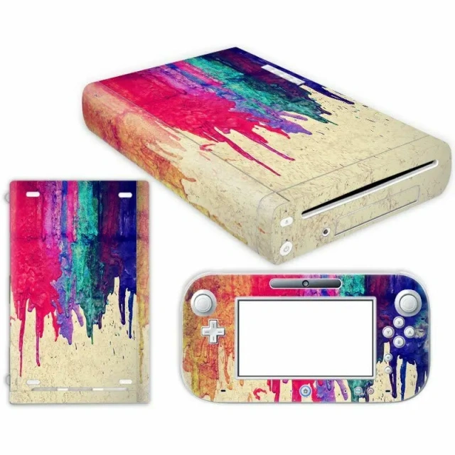 Skin Sticker Cover Decal for Nintendo for Wii U Console Controllers Skin Kit Vinyl Decals Stickers Case