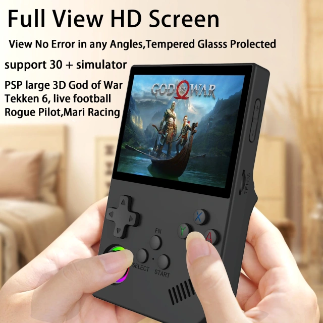 XGB36 128GB 15000 RGB Game Retro Game Handheld Console For Linux System 30+ simulator 3D joystick For PSP/PS1/SFC/GBA