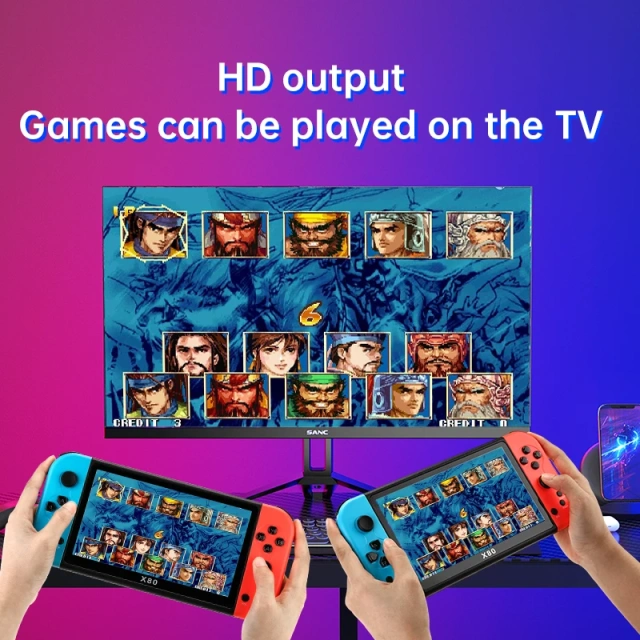 7 Inch Retro Game Console Multiple Simulators 10000 Games Support TF Card Expansion Video Game Console for Kids Gifts