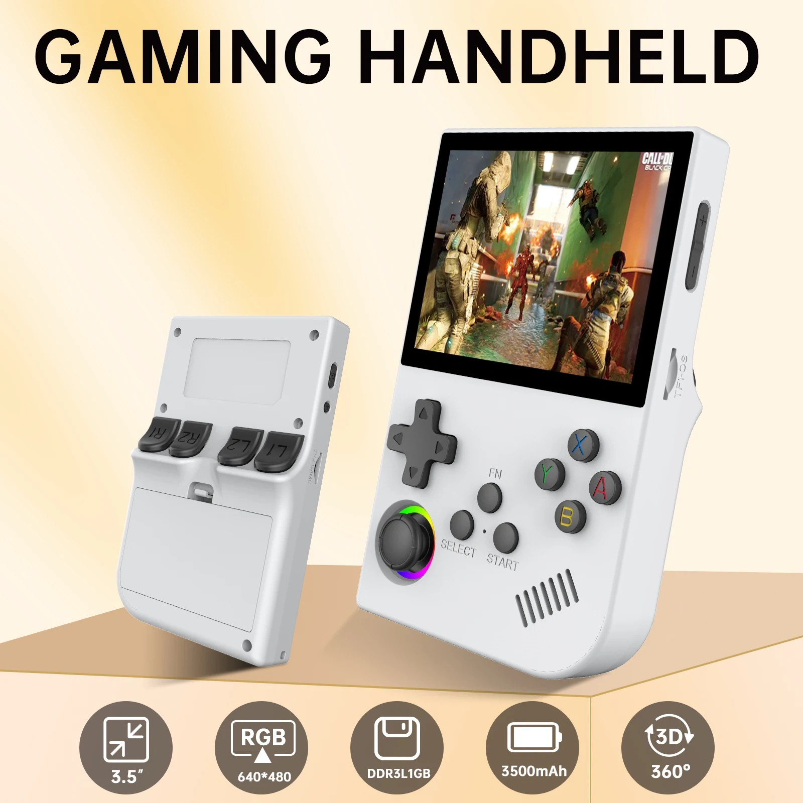 XGB36 128GB 15000 RGB Game Retro Game Handheld Console For Linux System 30+ simulator 3D joystick For PSP/PS1/SFC/GBA