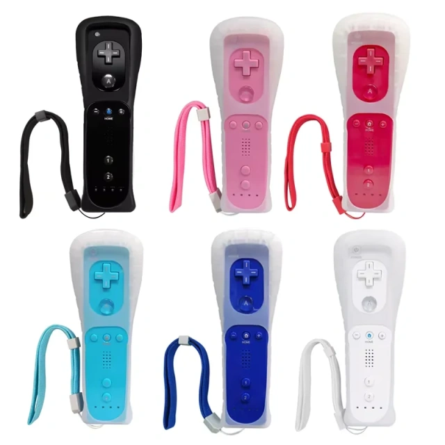 2 in 1 Remote and Nunchuck Controller For Nintendo Switch Gamepad Controller with Silicone Case for Wii Remote Controller