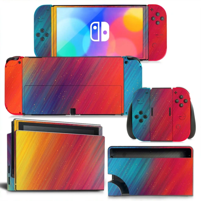 Decal Sticker Colorful Skin Cover Case For Nintendo Switch OLED Console Controller Protective Cover Skin Decal stickers