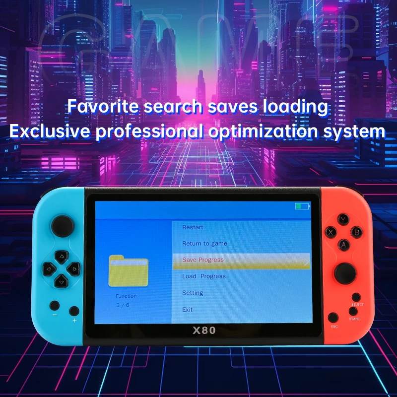 7 Inch Retro Game Console Multiple Simulators 10000 Games Support TF Card Expansion Video Game Console for Kids Gifts