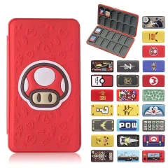 24 in 1 For Nintend Switch Game Console Memory SD Card Holder Carry Storage Case 3D Silicone Cover Box Game Accessories
