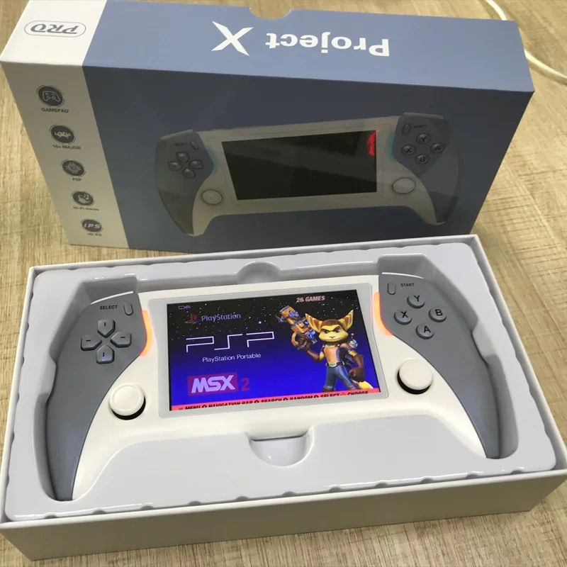 Project X Pro 4.3 Inch IPS Screen Portable Handheld Consoles Android Built In 15000 Games Retro Classic Video Game Console