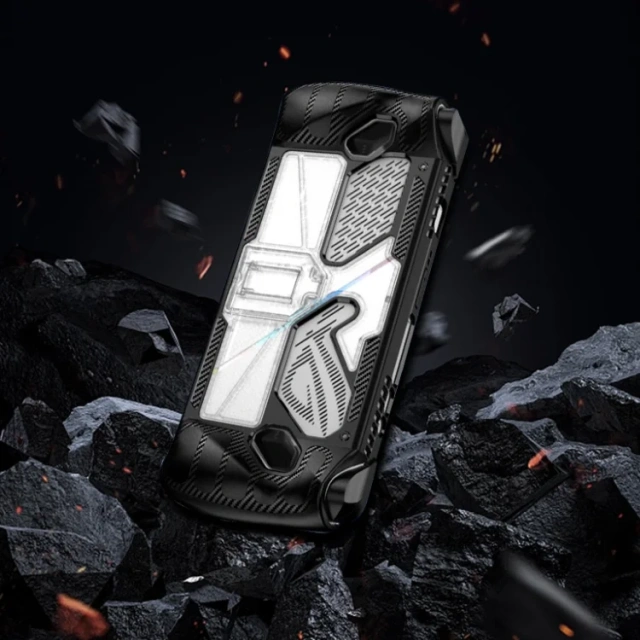 Full Body TPU+PC Protective Case For Rog Ally Console Protector Case With Foldable Kickstand Cover Skin