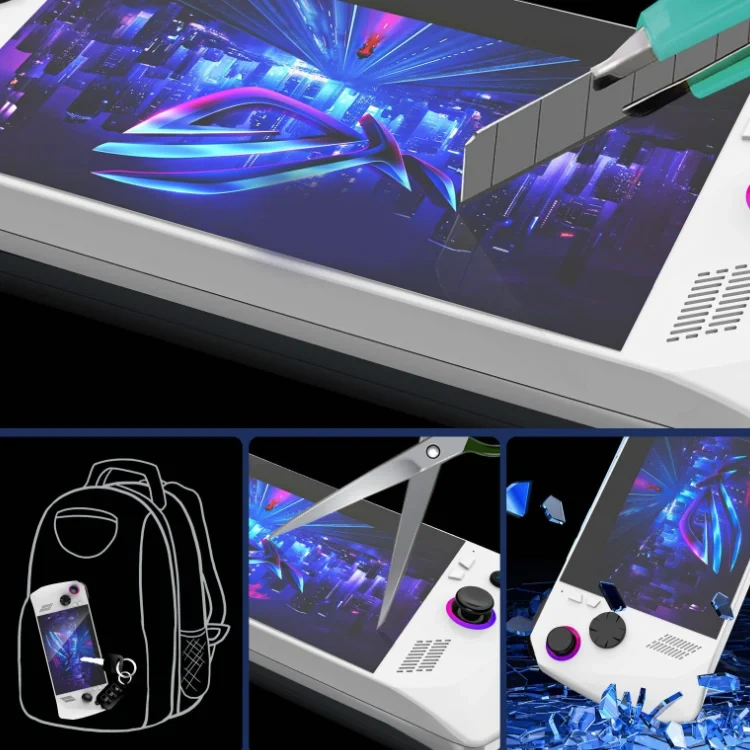 Screen Protector for ROG Ally Console Accessories Ultra Thin HD Full Tempered Screen Protector Film