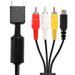 Best Seller 1.8M AV Audio Video S-Video Cable Component Adapter Connector Cable For PS2 S-AV AV Cables
