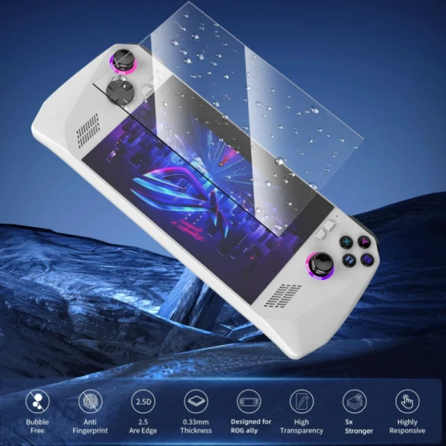 Screen Protector for ROG Ally Console Accessories Ultra Thin HD Full Tempered Screen Protector Film