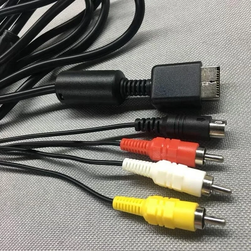 Best Seller 1.8M AV Audio Video S-Video Cable Component Adapter Connector Cable For PS2 S-AV AV Cables
