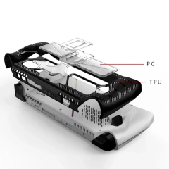 Full Body TPU+PC Protective Case For Rog Ally Console Protector Case With Foldable Kickstand Cover Skin