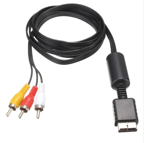 for PS2 AV Cable Line Audio Video component Cables Cord Wire 3 RCA TV Lead for PS1/PS2/PS3 Game Console AV Cable