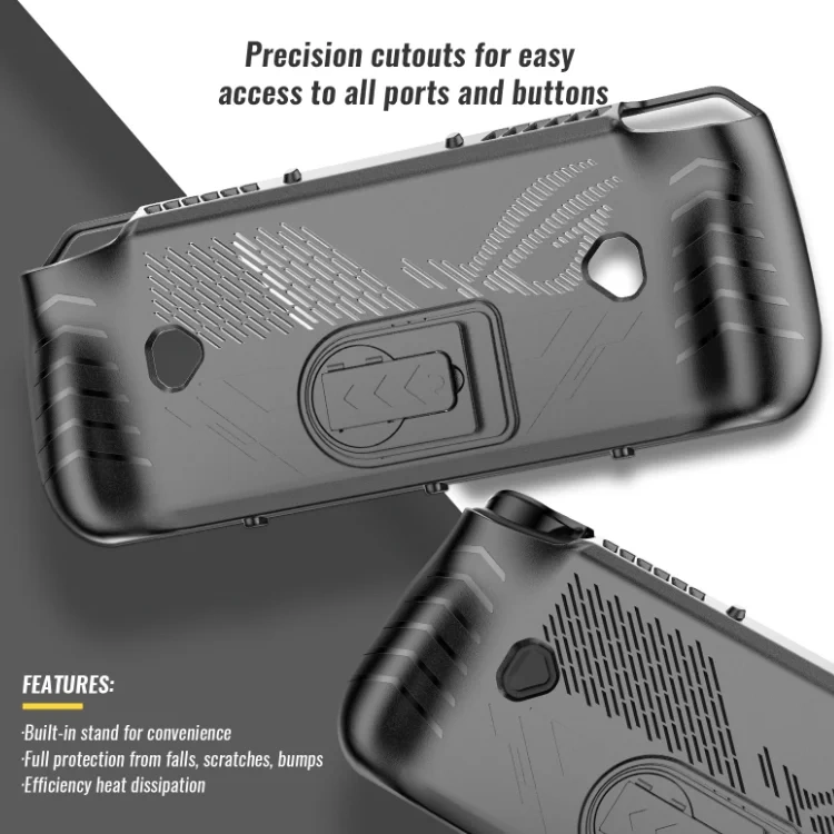TPU Case+Screen Protector+Joystick Cover Accessories for ROG Ally X Handheld Protective Case with Stand Cover