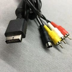 Best Seller 1.8M AV Audio Video S-Video Cable Component Adapter Connector Cable For PS2 S-AV AV Cables