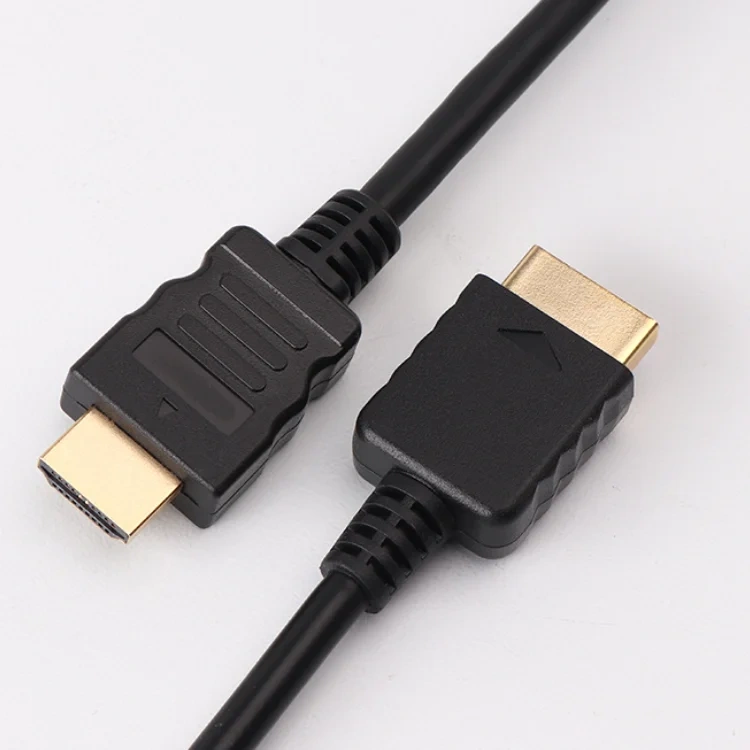 New H D cable for ps2 gaming console gold plated multimedia black cable 2M