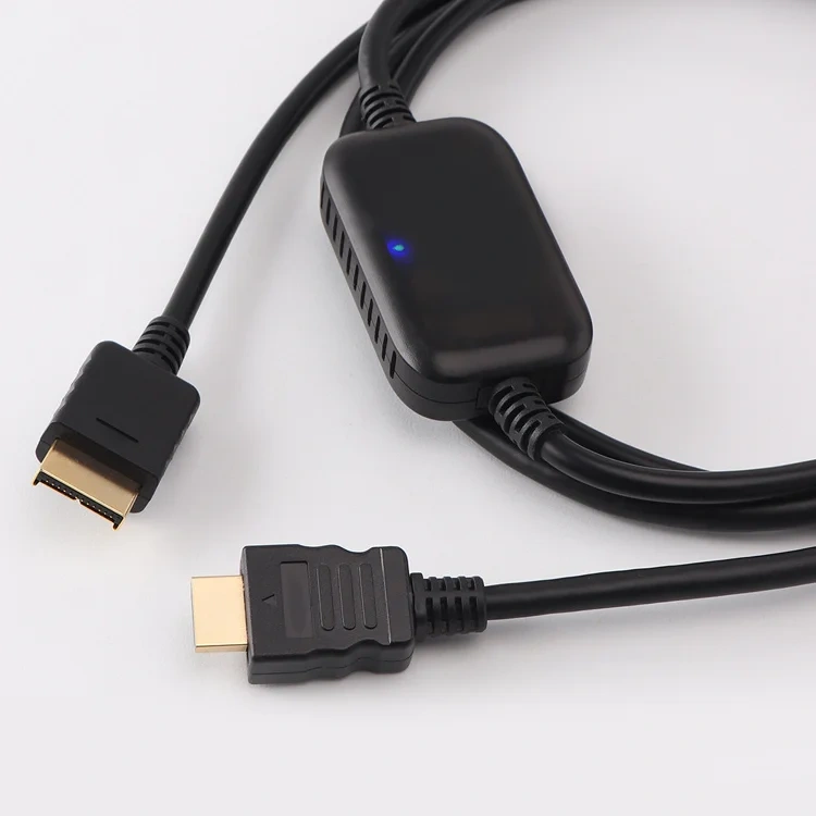 New H D cable for ps2 gaming console gold plated multimedia black cable 2M