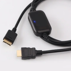 New H D cable for ps2 gaming console gold plated multimedia black cable 2M