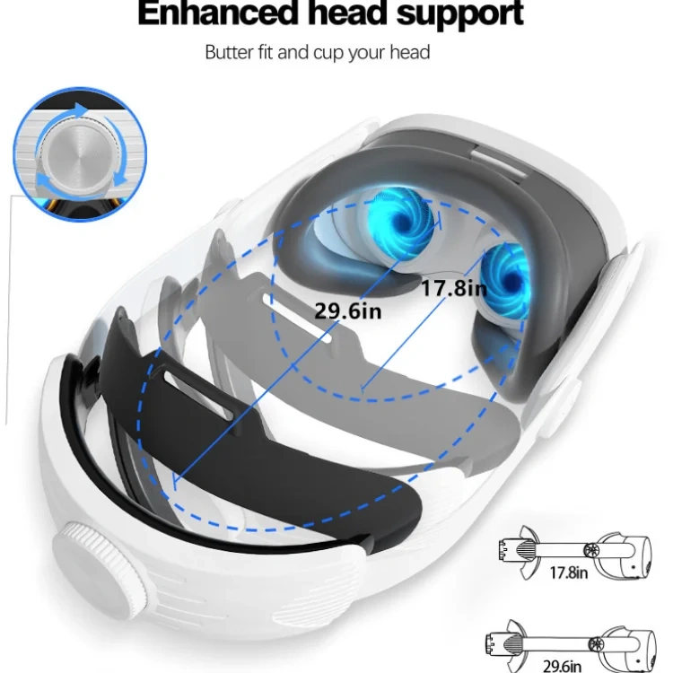 For VR Glasses Accessories Adjustable Headband For Meta Quest3 Head Strap Portable Replacement Headband