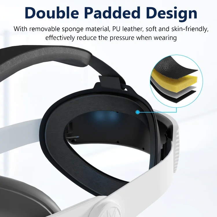 For VR Glasses Accessories Adjustable Headband For Meta Quest3 Head Strap Portable Replacement Headband