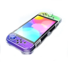 Transparent Full Shell Integrated Hard Cover with Card Slot Protective Case for Nintendo Switch/Oled Protection Shell Case