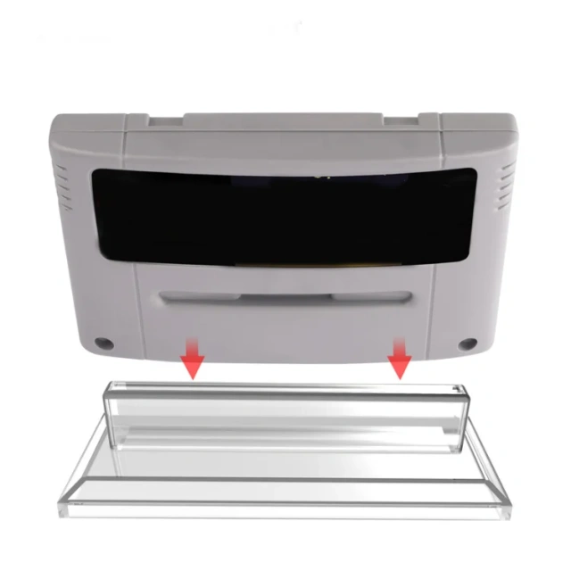 Acrylic Transparent Stand for Nintendo SNES Game Card Display Holder for SFC Game Card Display Stand