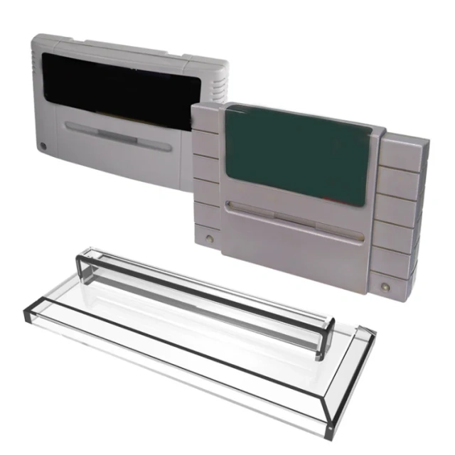 Acrylic Transparent Stand for Nintendo SNES Game Card Display Holder for SFC Game Card Display Stand
