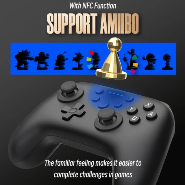 High quality wireless game controller For Nintendo Switch/Lite/OLED NFC controller with six axis wake-up
