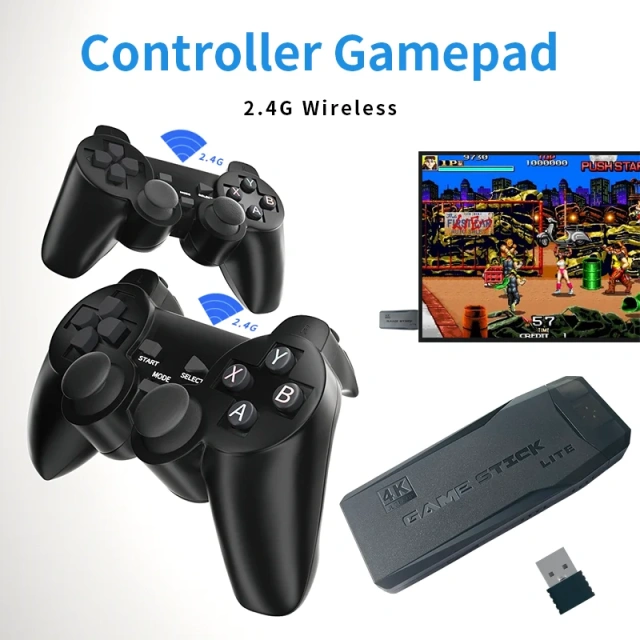 wholesale portable classic retro 64gb video m8 video game consoles stick 4k video handheld game consoles