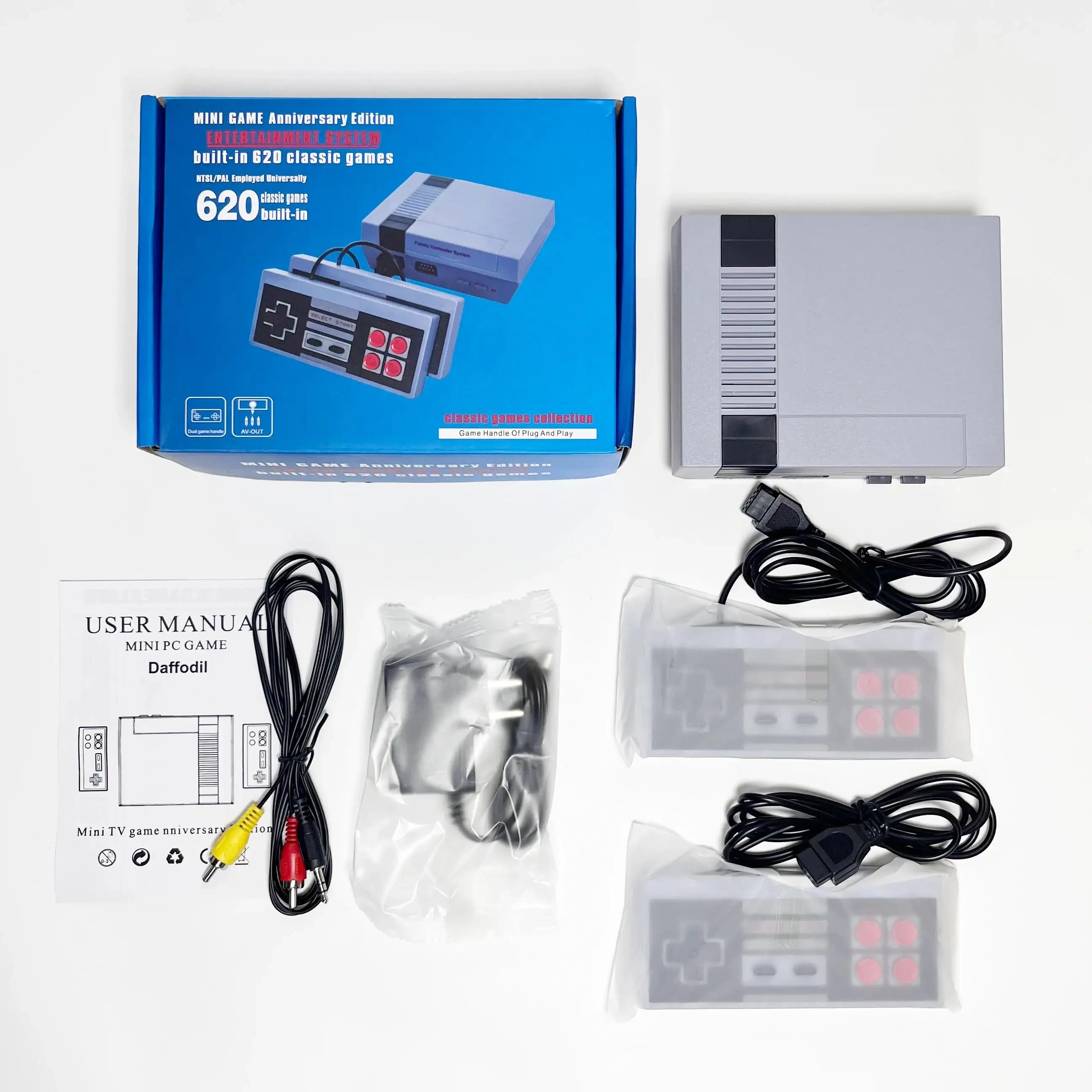 Mini TV Video Game Built in 8-Bit 620 Classic Games Console Handheld Player AV Output Children Video Gaming Consoles Retro Toys