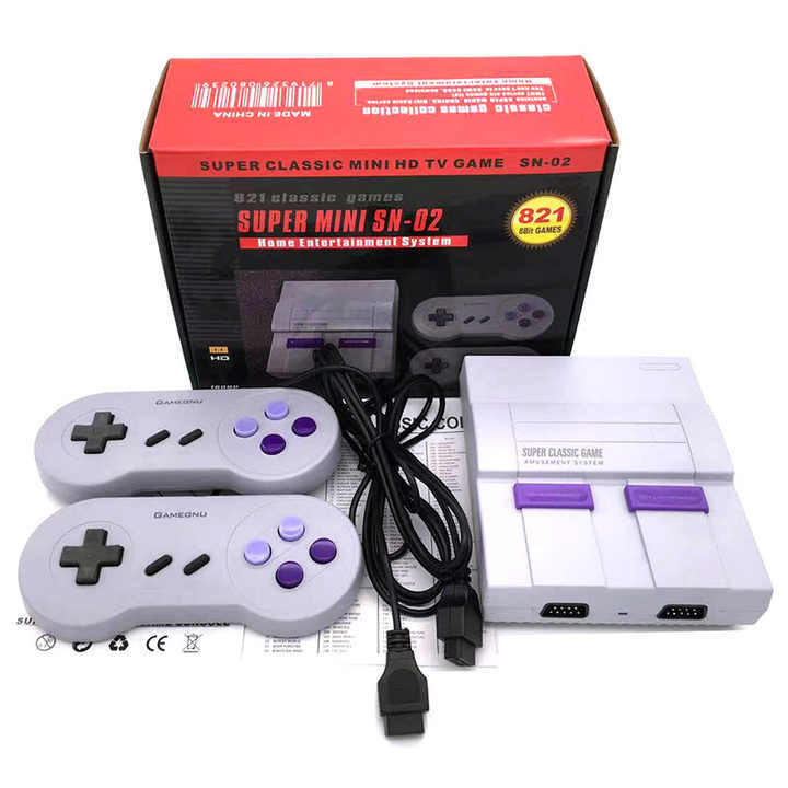 Mini Classic Retro Games 8-bit Built-in 821 Home Video Game Entertainment, HD Video Game Console