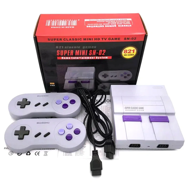 Mini Classic Retro Games 8-bit Built-in 821 Home Video Game Entertainment, HD Video Game Console