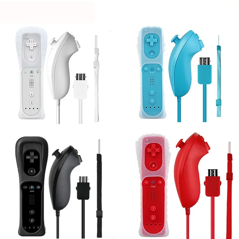 Factory Custom Joysticks Game Controllers Built-In Accelerator 2-In-1 Left and Right Gamepad for Wii controller
