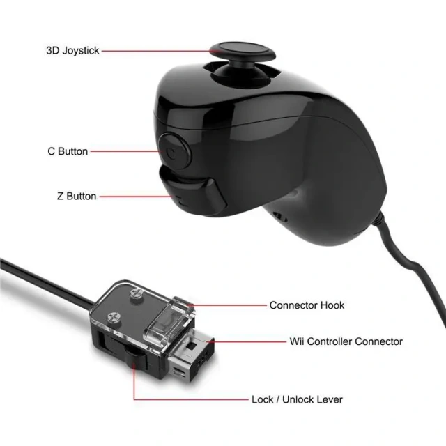 Factory Custom Joysticks Game Controllers Built-In Accelerator 2-In-1 Left and Right Gamepad for Wii controller