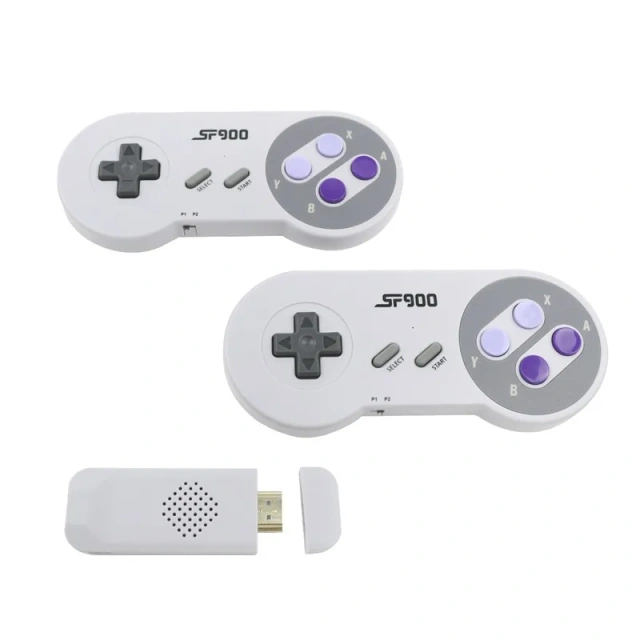 Wholesale SF900 HD Game Stick Wireless Two-Player Built-In 5000 Games SFC Video Game Consoles