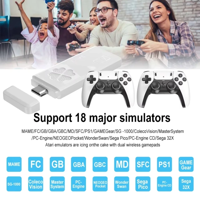 New M8Il Pro 2.4G Wireless Controller HD TV Console PS1 Retro Arcade Two Player Video Games