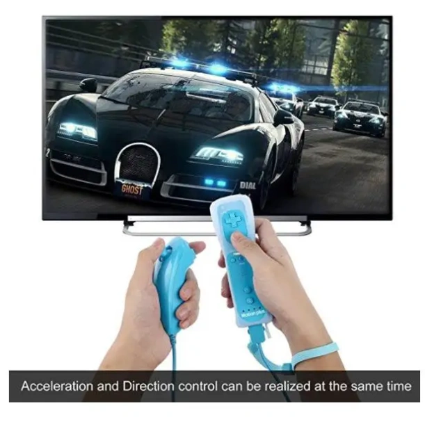 Factory Custom Joysticks Game Controllers Built-In Accelerator 2-In-1 Left and Right Gamepad for Wii controller